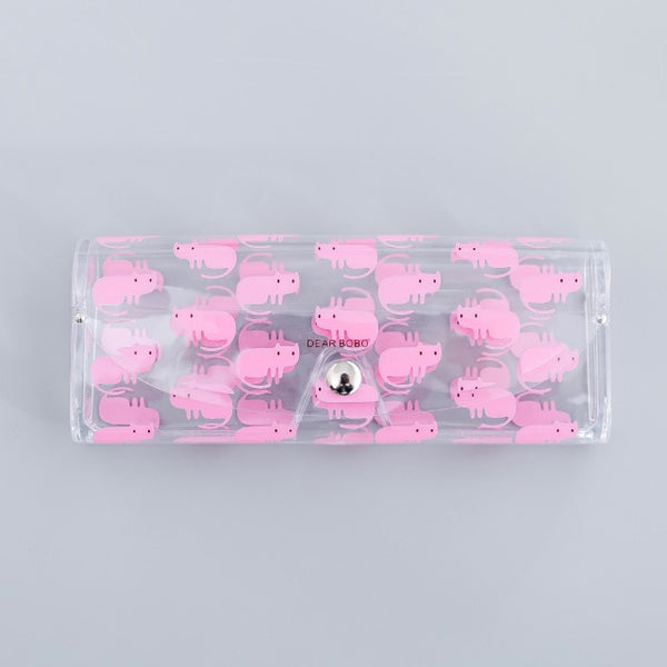 1 PCS Cartoon Cute Travel Transparent PVC Eye Glasses Cosmetic Makeup Earphone Organizer Bag Case