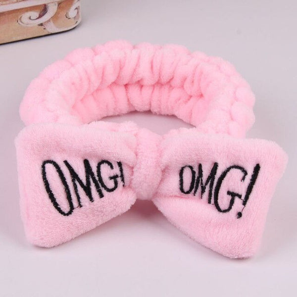 2019 Coral Fleece Hair bow Headband Women Wash Face Makeup Bath Mask Cosmetic Soft Elastic Hairband Turban Hair Accessories
