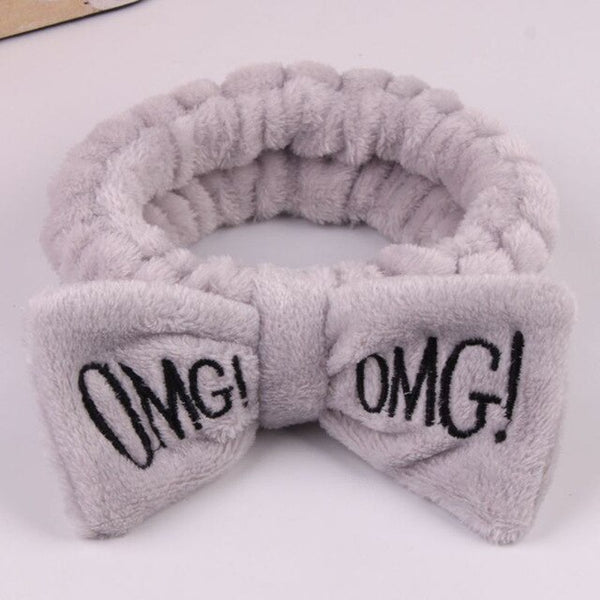 2019 Coral Fleece Hair bow Headband Women Wash Face Makeup Bath Mask Cosmetic Soft Elastic Hairband Turban Hair Accessories
