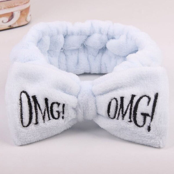 2019 Coral Fleece Hair bow Headband Women Wash Face Makeup Bath Mask Cosmetic Soft Elastic Hairband Turban Hair Accessories