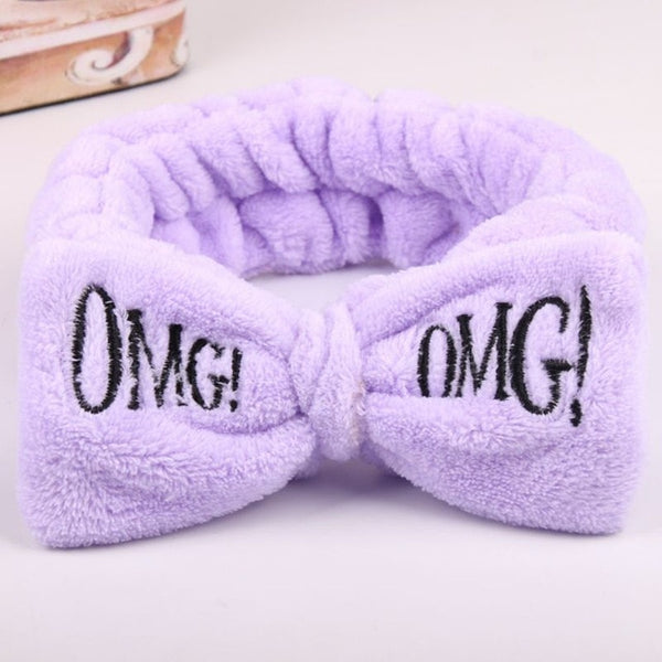 2019 Coral Fleece Hair bow Headband Women Wash Face Makeup Bath Mask Cosmetic Soft Elastic Hairband Turban Hair Accessories