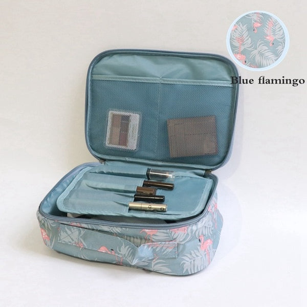 3 Style Make Up Bag Black Flamingo Lady Travel Cosmetics Storage Bags Bath Organizer Storage Pouch Toiletry Cosmetic bag