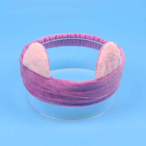 Coral Fleece Makeup Bow Headband For Women Wash Face Lady Bath Mask Cosmetic Hairband Elastic Soft Turban Hair Accessories