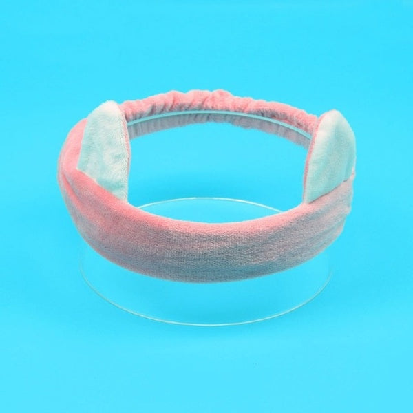 Coral Fleece Makeup Bow Headband For Women Wash Face Lady Bath Mask Cosmetic Hairband Elastic Soft Turban Hair Accessories