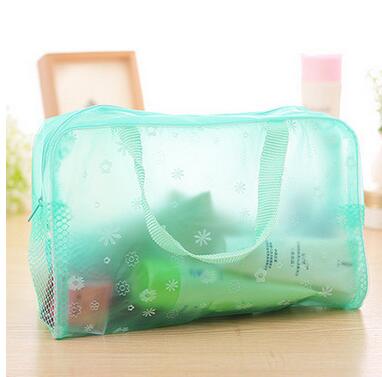 eTya Fashion Makeup Bag PVC Floral Transparent Cosmetic Bag Toiletry Wash Make Up Bag Pouch Travel Necessarie Organizer Bag