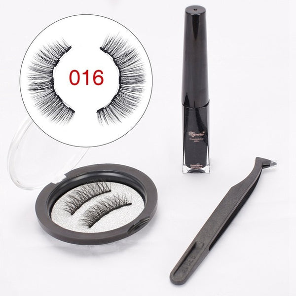 Magnetic Eyeliner & Magnetic Eyelashes Makeup Set Waterproof Liquid Eyeliner with Reusable False Lashes Professional Cosmetic