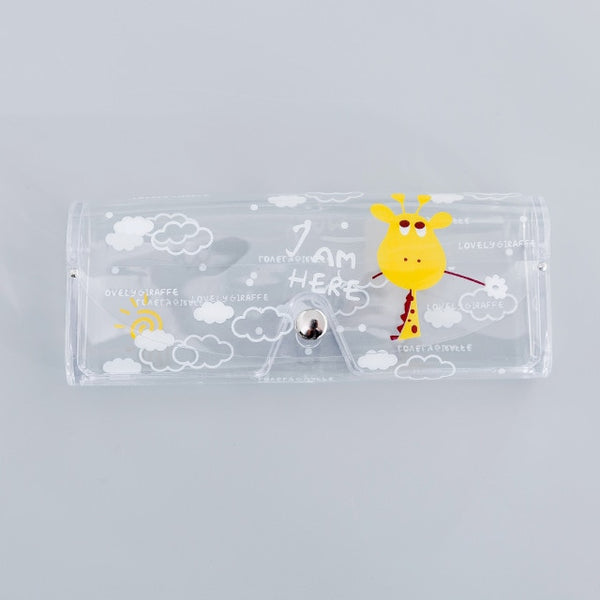 1 PCS Cartoon Cute Travel Transparent PVC Eye Glasses Cosmetic Makeup  Earphone Organizer Bag Case