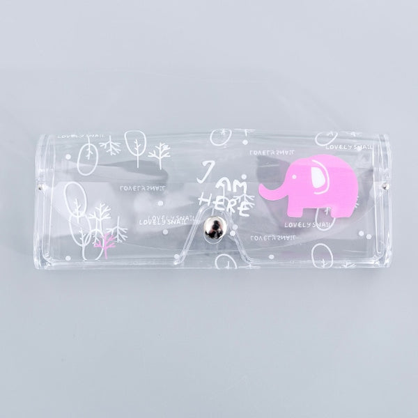 1 PCS Cartoon Cute Travel Transparent PVC Eye Glasses Cosmetic Makeup  Earphone Organizer Bag Case