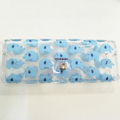 1 PCS Cartoon Cute Travel Transparent PVC Eye Glasses Cosmetic Makeup  Earphone Organizer Bag Case