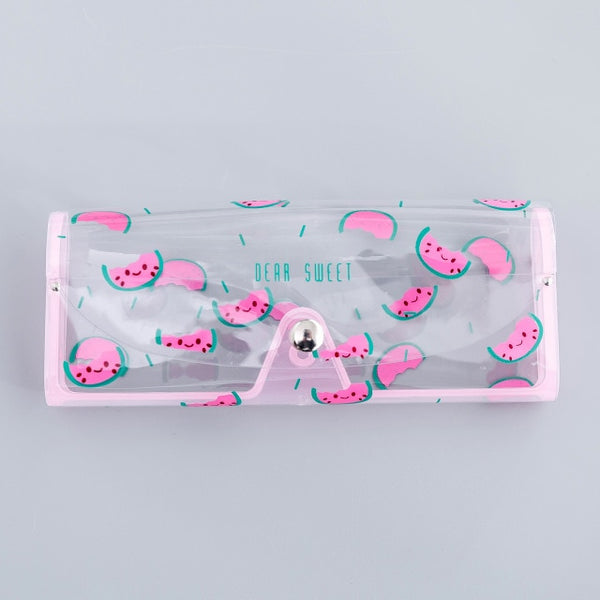 1 PCS Cartoon Cute Travel Transparent PVC Eye Glasses Cosmetic Makeup  Earphone Organizer Bag Case