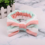 2019 Coral Fleece Hair bow Headband Women Wash Face Makeup Bath Mask Cosmetic Soft  Elastic Hairband Turban Hair Accessories