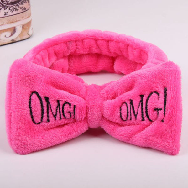 2019 Coral Fleece Hair bow Headband Women Wash Face Makeup Bath Mask Cosmetic Soft  Elastic Hairband Turban Hair Accessories