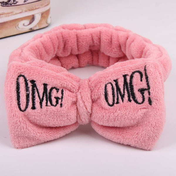 2019 Coral Fleece Hair bow Headband Women Wash Face Makeup Bath Mask Cosmetic Soft  Elastic Hairband Turban Hair Accessories