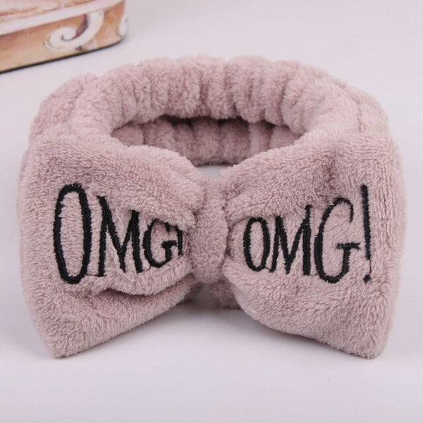 2019 Coral Fleece Hair bow Headband Women Wash Face Makeup Bath Mask Cosmetic Soft  Elastic Hairband Turban Hair Accessories