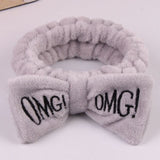 2019 Coral Fleece Hair bow Headband Women Wash Face Makeup Bath Mask Cosmetic Soft  Elastic Hairband Turban Hair Accessories