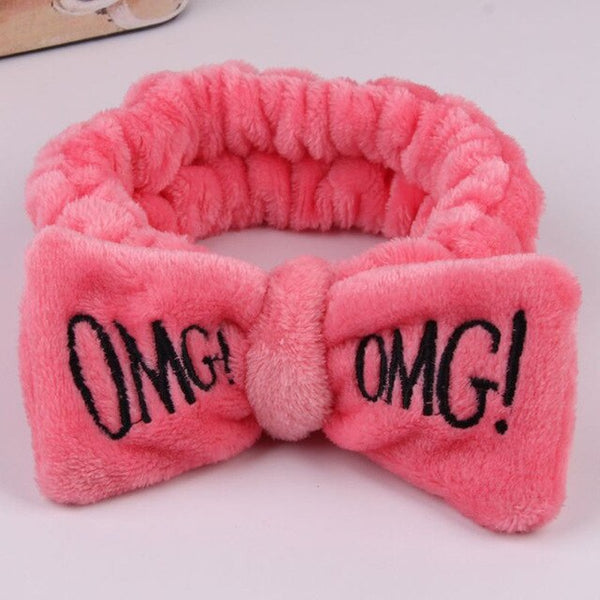 2019 Coral Fleece Hair bow Headband Women Wash Face Makeup Bath Mask Cosmetic Soft  Elastic Hairband Turban Hair Accessories