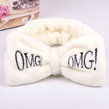 2019 Coral Fleece Hair bow Headband Women Wash Face Makeup Bath Mask Cosmetic Soft  Elastic Hairband Turban Hair Accessories