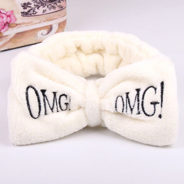 2019 Coral Fleece Hair bow Headband Women Wash Face Makeup Bath Mask Cosmetic Soft  Elastic Hairband Turban Hair Accessories