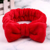 2019 Coral Fleece Hair bow Headband Women Wash Face Makeup Bath Mask Cosmetic Soft  Elastic Hairband Turban Hair Accessories
