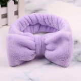 2019 Coral Fleece Hair bow Headband Women Wash Face Makeup Bath Mask Cosmetic Soft  Elastic Hairband Turban Hair Accessories