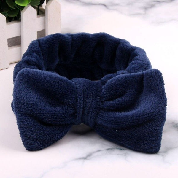 2019 Coral Fleece Hair bow Headband Women Wash Face Makeup Bath Mask Cosmetic Soft  Elastic Hairband Turban Hair Accessories