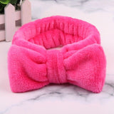 2019 Coral Fleece Hair bow Headband Women Wash Face Makeup Bath Mask Cosmetic Soft  Elastic Hairband Turban Hair Accessories