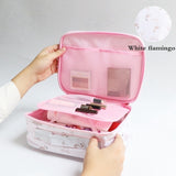 3 Style Make Up Bag Black Flamingo Lady Travel Cosmetics Storage Bags Bath Organizer Storage Pouch Toiletry Cosmetic bag