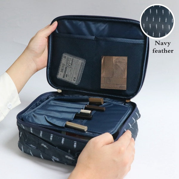 3 Style Make Up Bag Black Flamingo Lady Travel Cosmetics Storage Bags Bath Organizer Storage Pouch Toiletry Cosmetic bag