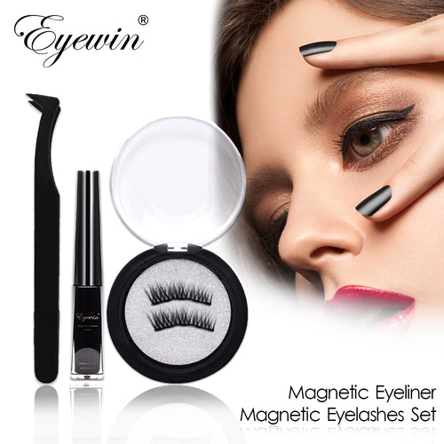 Magnetic Eyeliner & Magnetic Eyelashes Makeup Set Waterproof Liquid Eyeliner with Reusable False Lashes Professional Cosmetic