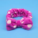 Coral Fleece Makeup Bow Headband For Women Wash Face Lady Bath Mask Cosmetic Hairband Elastic Soft Turban Hair Accessories