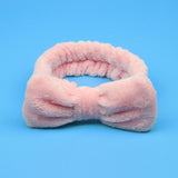 Coral Fleece Makeup Bow Headband For Women Wash Face Lady Bath Mask Cosmetic Hairband Elastic Soft Turban Hair Accessories