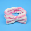 Coral Fleece Makeup Bow Headband For Women Wash Face Lady Bath Mask Cosmetic Hairband Elastic Soft Turban Hair Accessories
