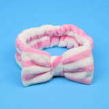 Coral Fleece Makeup Bow Headband For Women Wash Face Lady Bath Mask Cosmetic Hairband Elastic Soft Turban Hair Accessories