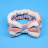 Coral Fleece Makeup Bow Headband For Women Wash Face Lady Bath Mask Cosmetic Hairband Elastic Soft Turban Hair Accessories