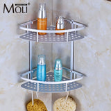 Space Aluminum Bathroom Shelf Shower Shampoo Soap Cosmetic Shelves Bathroom Accessories Storage Organizer Rack Holder OT001