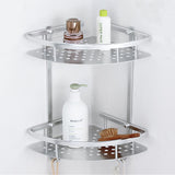 Space Aluminum Bathroom Shelf Shower Shampoo Soap Cosmetic Shelves Bathroom Accessories Storage Organizer Rack Holder OT001