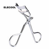 ELECOOL 1pc Portable Metal Eyelashes Curler Silicone Strip Eye Lashes Curling Clip Cosmetic Makeup Tools Accessories for Women