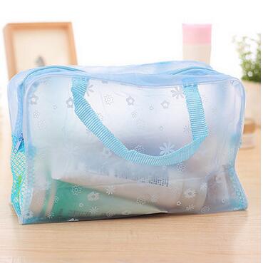 eTya Fashion Makeup Bag PVC Floral Transparent  Cosmetic Bag Toiletry Wash Make Up Bag Pouch Travel Necessarie Organizer Bag