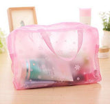 eTya Fashion Makeup Bag PVC Floral Transparent  Cosmetic Bag Toiletry Wash Make Up Bag Pouch Travel Necessarie Organizer Bag