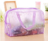 eTya Fashion Makeup Bag PVC Floral Transparent  Cosmetic Bag Toiletry Wash Make Up Bag Pouch Travel Necessarie Organizer Bag