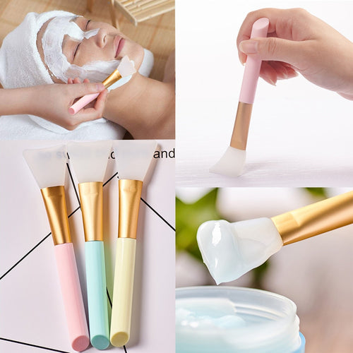 Dropshipping 3 Colors Facial Mask Stirring Brush Soft Silicone Makeup Brush Women Skin Face Care For Girl Beauty  Tools