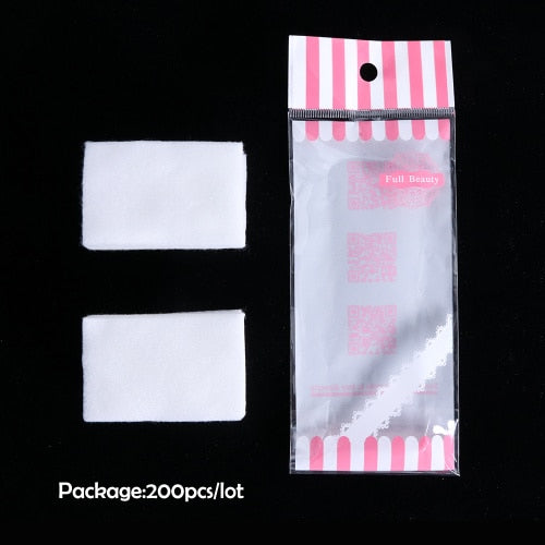 200/400 pcs Gel Nail Polishing Pads Remover Wipe Nail Art Cotton Soft Pure Cotton Paper Makeup Cosmetic Manicure Accessory TR899