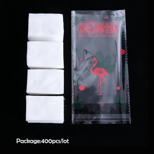 200/400 pcs Gel Nail Polishing Pads Remover Wipe Nail Art Cotton Soft Pure Cotton Paper Makeup Cosmetic Manicure Accessory TR899