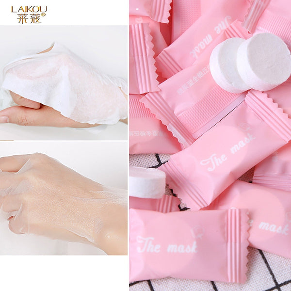 Compressed Face Mask Paper Disposable Facial Masks Papers Natural Skin Care Wrapped Masks DIY Women Makeup Face Beauty Tool