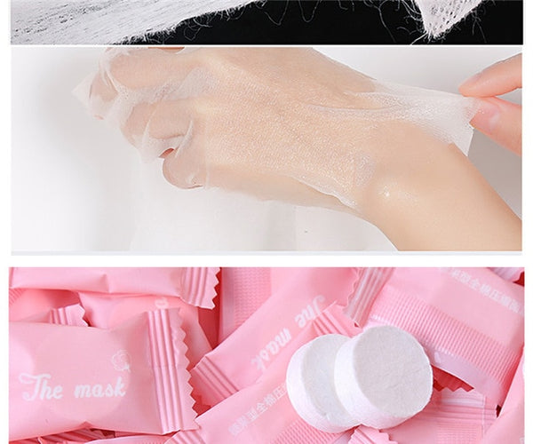 Compressed Face Mask Paper Disposable Facial Masks Papers Natural Skin Care Wrapped Masks DIY Women Makeup Face Beauty Tool
