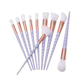 Hot 10pcs Unicorn Makeup Brushes Set Foundation Eyeshadow Base Powder Blush Blending Brushes Makeup Brush Cosmetic Tools
