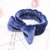 Coral Fleece Makeup Bow Headband For Women Wash Face Lady Bath Mask Cosmetic Hairband Elastic Soft Turban Hair Accessories