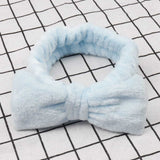 Coral Fleece Makeup Bow Headband For Women Wash Face Lady Bath Mask Cosmetic Hairband Elastic Soft Turban Hair Accessories