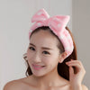 Coral Fleece Makeup Bow Headband For Women Wash Face Lady Bath Mask Cosmetic Hairband Elastic Soft Turban Hair Accessories