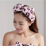Coral Fleece Makeup Bow Headband For Women Wash Face Lady Bath Mask Cosmetic Hairband Elastic Soft Turban Hair Accessories